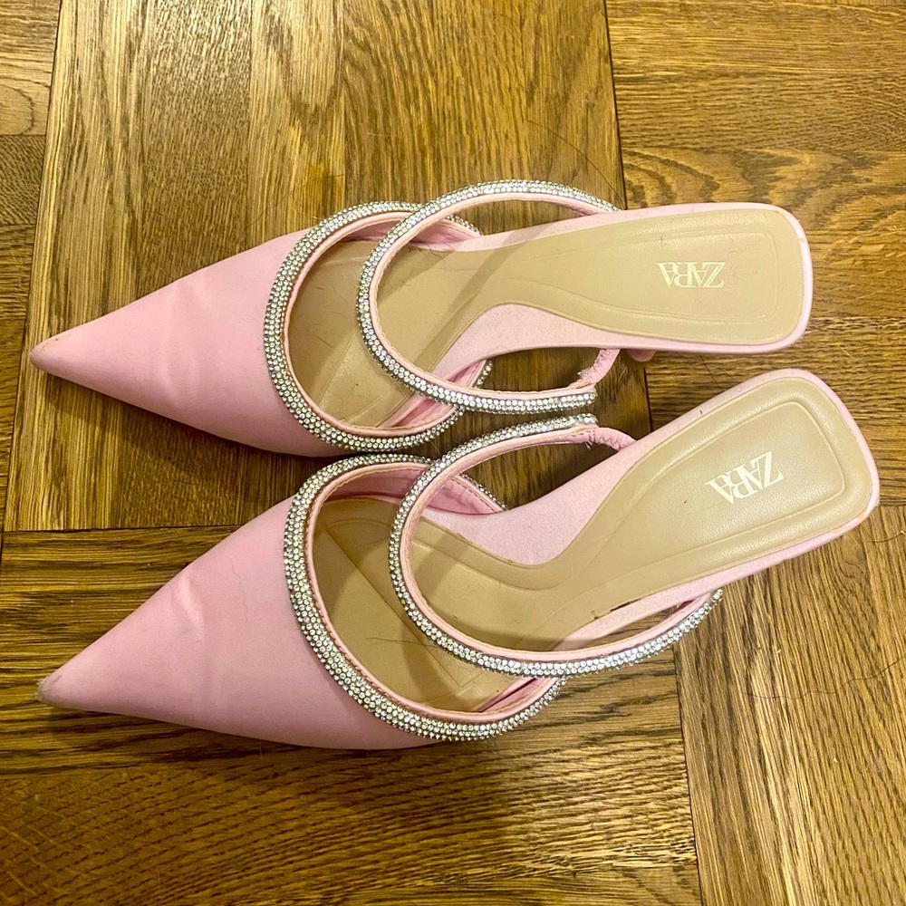 Zara Open Back Kitten Heels